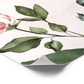 Blush Greenery Dusty Blue Wedding Welcome Sign XL Poster (Hoek)