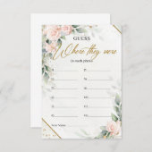 Blush greenery en gouden lijst waar ze waren informatiekaartje (Voorkant / Achterkant)