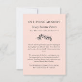 Blush Greenery sympathie met foto bedankt (Voorkant)