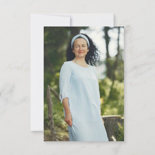 Blush Greenery sympathie met foto bedankt (Achterkant)