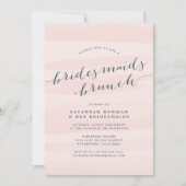 Blush & Grey Bridesmaids Brunch Invitation Kaart (Voorkant)
