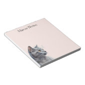 Blush Grey Kitty Kat Notitieblok (Schuin)