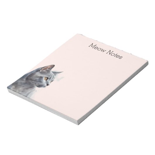 Blush Grey Kitty Kat Notitieblok (Linkerzijde)