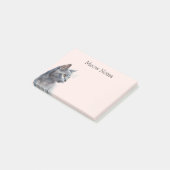 Blush Grey Kitty Kat Post-it® Notes (Schuin)