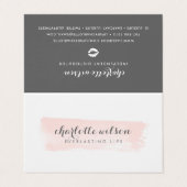 Blush & Grey Lip Product Distributeur Tips & Trick Visitekaartje (Buitenkant ongevouwen)