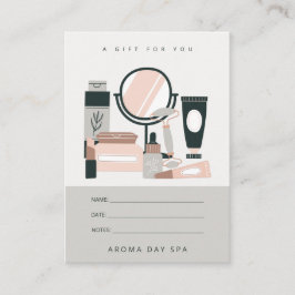 Blush Grey Makeup Artist Cosmoloog Gift Kaart Afsprakenkaartje