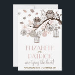 Blush & Grey Retro Owls Winter Wedding Invitation Kaart<br><div class="desc">Blush & Grey Retro Owls Winter Wedding Invitation Deze kleurrijke winterbruiloft is een onderdeel van een trouwsuite. Overeenkomende objecten zijn beschikbaar in mijn winkel.</div>