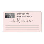 Blush Grey vriendelijk leveren aan Logo Verzendin Etiket (Voorkant)