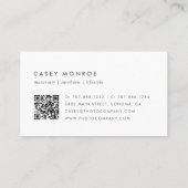 Blush & Grey Waterverf Signature Script QR Code Visitekaartje (Achterkant)