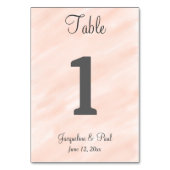 Blush Grey Waterverf Trouwtafel No. Kaarten (Voorkant)