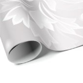 Blush Grey White Floral Fantasy Cadeaupapier (Rol Hoek)