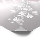 Blush Grey White Floral Fantasy Nursery Poster (Hoek)