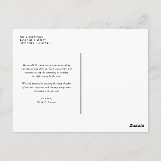 Blush & grijs autisch bedankt Briefkaart (Achterkant)