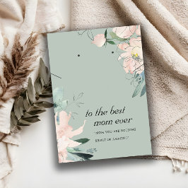 BLUSH GRIJS BLOEMEN MAM CADEAU KETTING OORBEL KAAR PLAATSKAARTJE