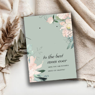 BLUSH GRIJS BLOEMEN MAM CADEAU KETTING OORBEL KAAR PLAATSKAARTJE