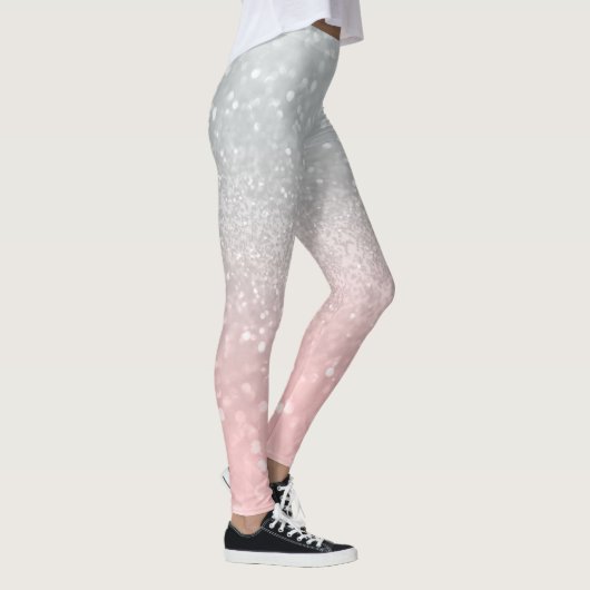 Blush Grijs Prinses Glitter #1a (Faux Glitter) Leggings (Rechts)