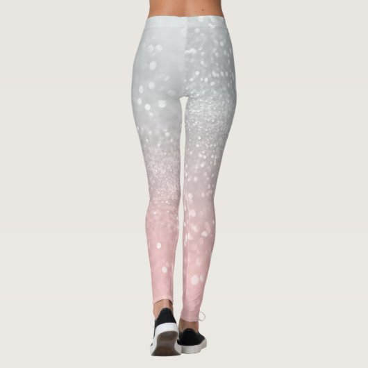 Blush Grijs Prinses Glitter #1a (Faux Glitter) Leggings (Achterkant)