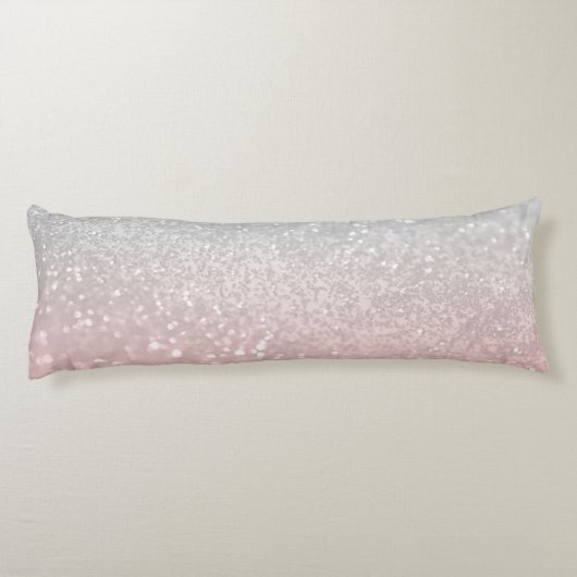 Blush Grijs Prinses Glitter #1a (Faux Glitter) Lichaamskussen (Achterkant)