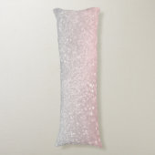 Blush Grijs Prinses Glitter #1a (Faux Glitter) Lichaamskussen (Voorkant Verticaal)