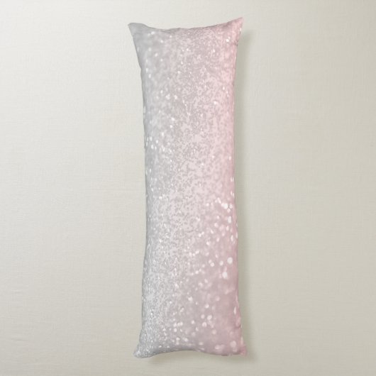 Blush Grijs Prinses Glitter #1a (Faux Glitter) Lichaamskussen (Achterkant (Verticaal))