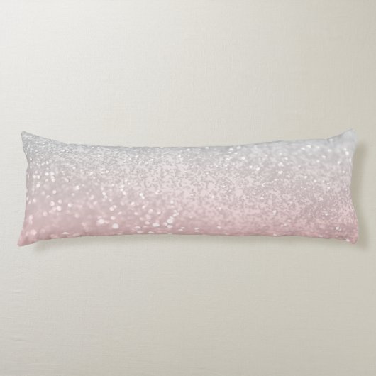 Blush Grijs Prinses Glitter #1a (Faux Glitter) Lichaamskussen (Voorkant)