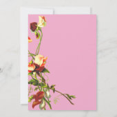 Blush groen Herfst Rozen Herfst Bloemen bruiloft Kaart (Achterkant)