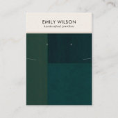 BLUSH GROEN KLEURBLOK KETTING OORBEL DISPLAY VISITEKAARTJE (Voorkant)