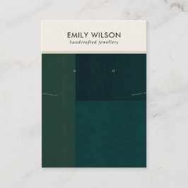 BLUSH GROEN KLEURBLOK KETTING OORBEL DISPLAY VISITEKAARTJE