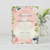 Blush groen romantische quinceañera jurk kaart (Staand voorkant)