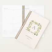 Blush & Groene Monogram Groene Krans & Strik Planner (Display)