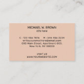 Blush Gym Walking Trekking Sport Sneaker Shoes Visitekaartje (Achterkant)