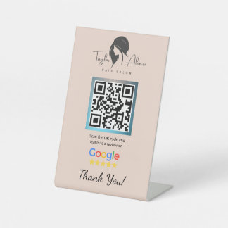Blush Hair Salon Google Review Stand Sjabloon Reclamebord Met Voetstuk