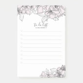 Blush Hand Getrokken Bloemen Botanische Post-It No Post-it® Notes (Voorkant)