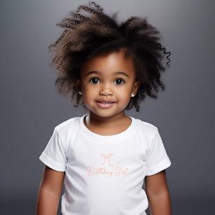 Blush Hand getrokken boog meisje verjaardag Kinder Shirts