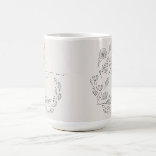 Blush Hand Getrokken Botanische Liefde U Meer Quot Koffiemok (Center)