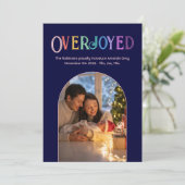 Blush Harmony Xmas Baby Geboorteaankondiging Foto Feestdagenkaart (Staand voorkant)