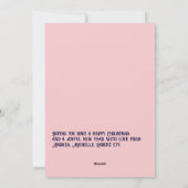 Blush Harmony Xmas Baby Geboorteaankondiging Foto Feestdagenkaart (Achterkant)