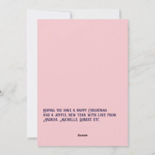 Blush Harmony Xmas Baby Geboorteaankondiging Foto Feestdagenkaart (Achterkant)