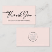 Blush Hartelijk dank voor de ondersteuning van mij Notitiekaartje (Voorkant / Achterkant)