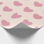 Blush heart-patroon cadeaupapier (Hoek)