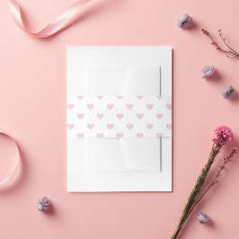 Blush heart-patroon uitnodigingen wikkel