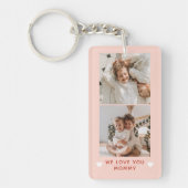 Blush Hearts Two Square Photoons We houden van je Sleutelhanger (Voorkant)