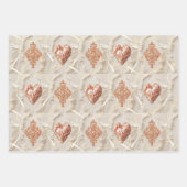 Blush Heirloom Heart Pattern Loving Keepsake Wrap Inpakpapier Vel (Voorkant 2)