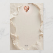 Blush Heirloom Heart Photo Frame Loving Keepsake Feestdagenkaart (Achterkant)
