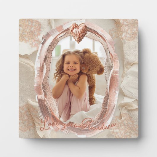 Blush Heirloom Heart Photo Frame Loving Keepsake Fotoplaat (Voorkant)