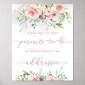 Blush helpen de Drukke ouders Adressen een Envelop Poster (Voorkant)