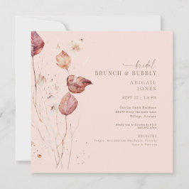 Blush herfst bruids brunch & bubble douche kaart