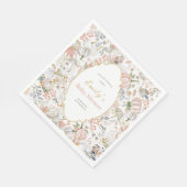 Blush Herfst Gans Baby Shower Servet (Hoek)