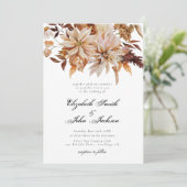 Blush Herfst herfst verbrand Oranje Rust Wedding Kaart (Staand voorkant)