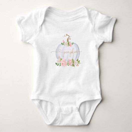 Blush herfst kleine pompoen baby romper (Voorkant)